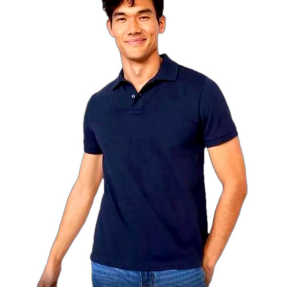 ☀️NWT OLD NAVY Men’s 3XLT Short Sleeve Built Flex Collared Polo Shirt Navy Blue - Picture 1 of 6